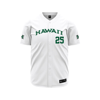 Hawaii - NCAA Baseball : Liam O'Brien - White Jersey-0