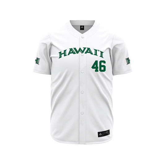 Hawaii - NCAA Baseball : Ryan Inouye - White Jersey-0