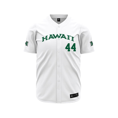 Hawaii - NCAA Baseball : Derek Valdez - White Jersey-0
