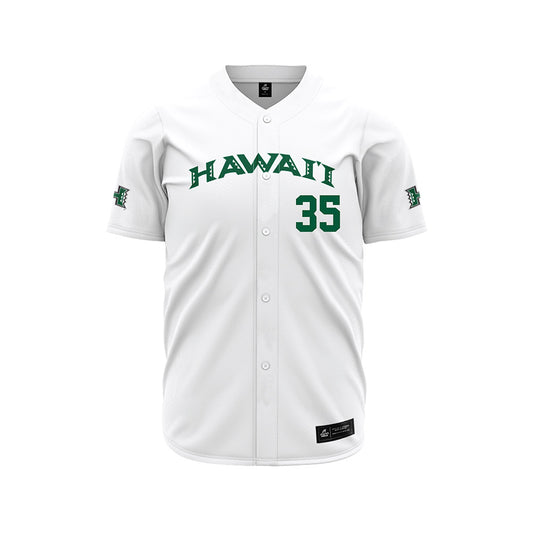 Hawaii - NCAA Baseball : Josiah Shipley - White Jersey-0