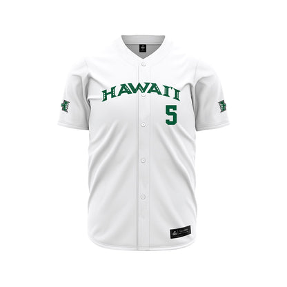 Hawaii - NCAA Baseball : Draven Nushida - White Jersey-0