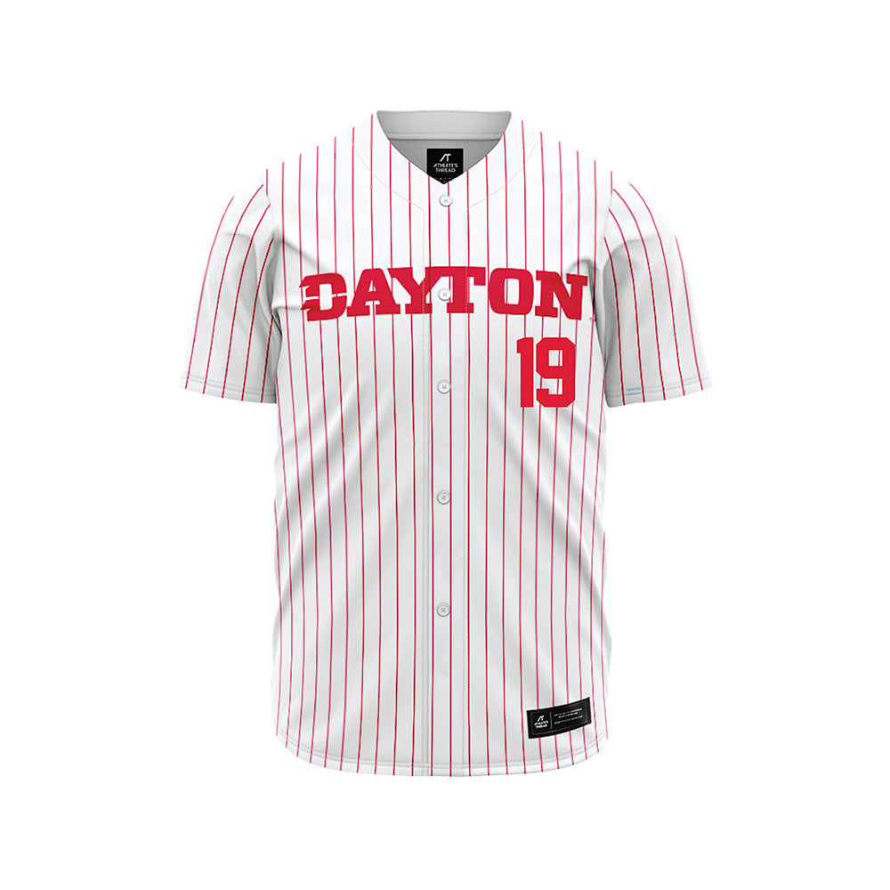 Dayton - NCAA Baseball : Lukasz Rondeau - White Jersey-0