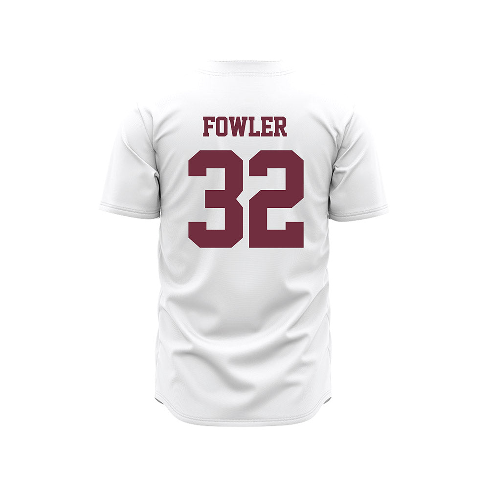 Mississippi State - NCAA Baseball : Peyton Fowler - White Pinstripes Jersey-1