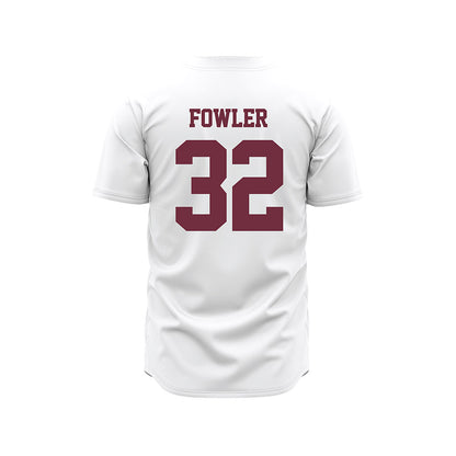 Mississippi State - NCAA Baseball : Peyton Fowler - White Pinstripes Jersey-1