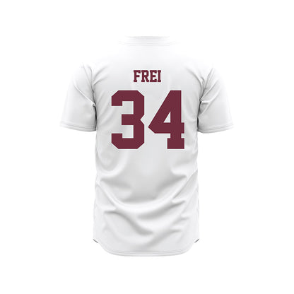 Mississippi State - NCAA Baseball : Gehrig Frei - White Pinstripes Jersey-1