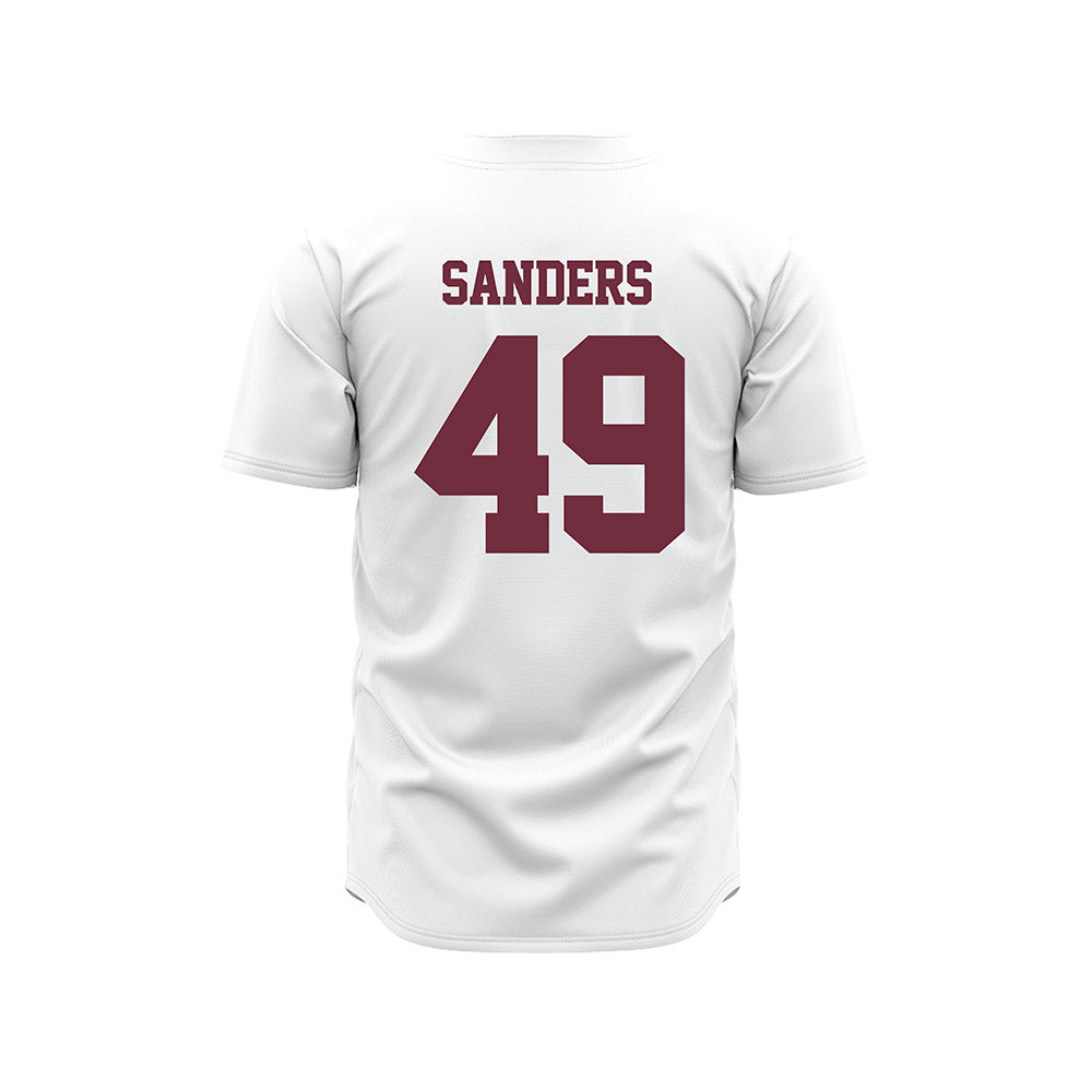 Mississippi State - NCAA Baseball : Gatlin Sanders - White Pinstripes Jersey-1