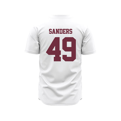 Mississippi State - NCAA Baseball : Gatlin Sanders - White Pinstripes Jersey-1