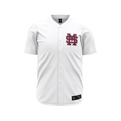 Mississippi State - NCAA Baseball : Gehrig Frei - White Pinstripes Jersey-0