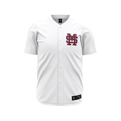 Mississippi State - NCAA Baseball : JT Schnoor - White Pinstripes Jersey-0