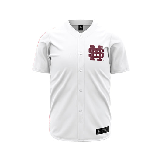 Mississippi State - NCAA Baseball : JT Schnoor - White Pinstripes Jersey-0