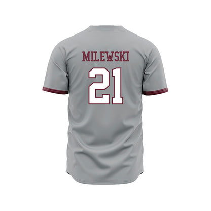 Mississippi State - NCAA Baseball : Kevin Milewski - Gray Slate Jersey-1