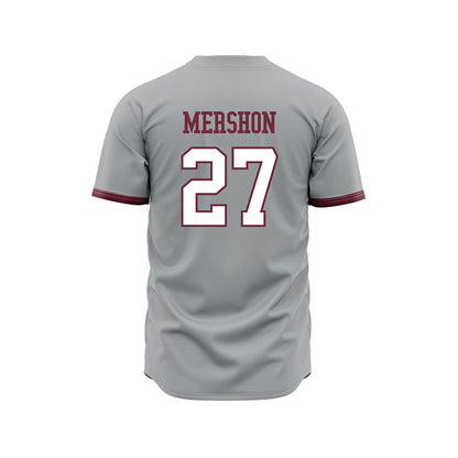 Mississippi State - NCAA Baseball : Peter Mershon - Gray Slate Jersey-1