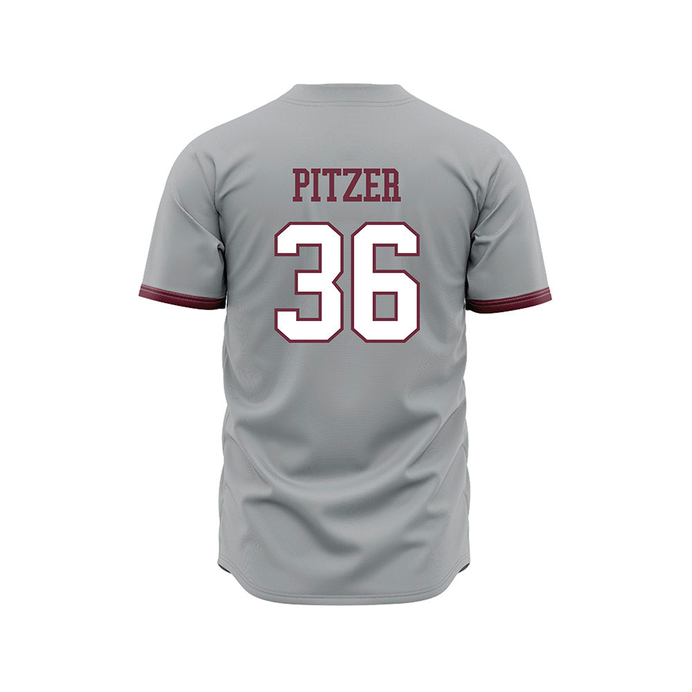 Mississippi State - NCAA Baseball : Tyler Pitzer - Gray Slate Jersey-1