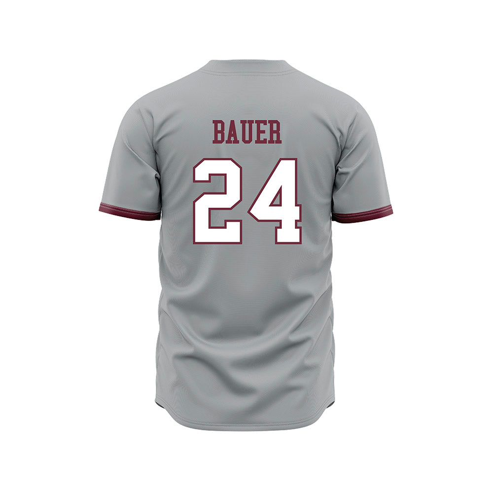 Mississippi State - NCAA Baseball : Jack Bauer - Gray Slate Jersey-1