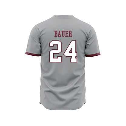 Mississippi State - NCAA Baseball : Jack Bauer - Gray Slate Jersey-1