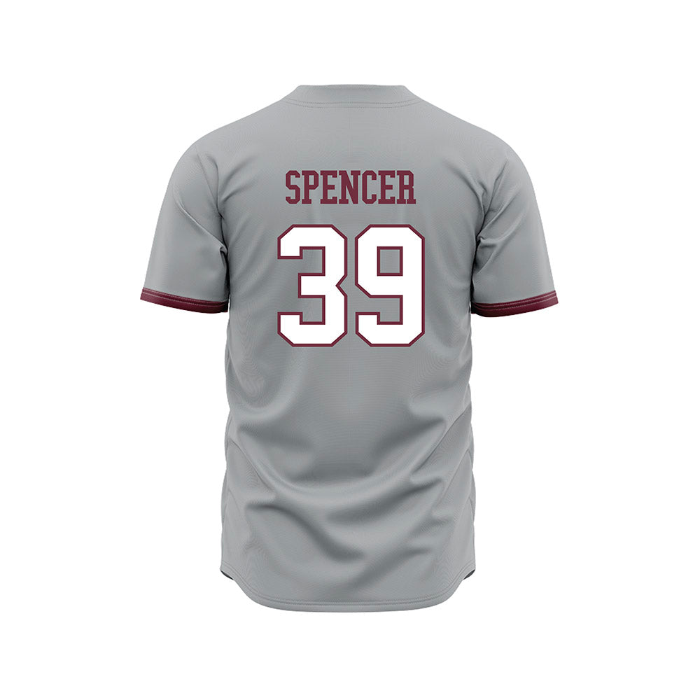Mississippi State - NCAA Baseball : Patrick Spencer - Gray Slate Jersey-1