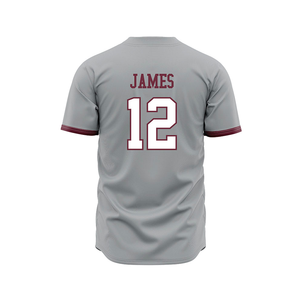 Mississippi State - NCAA Baseball : Chone James - Gray Slate Jersey-1