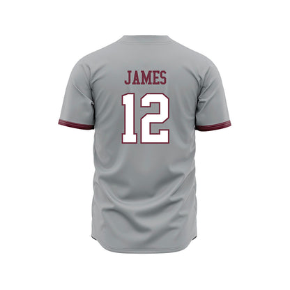 Mississippi State - NCAA Baseball : Chone James - Gray Slate Jersey-1