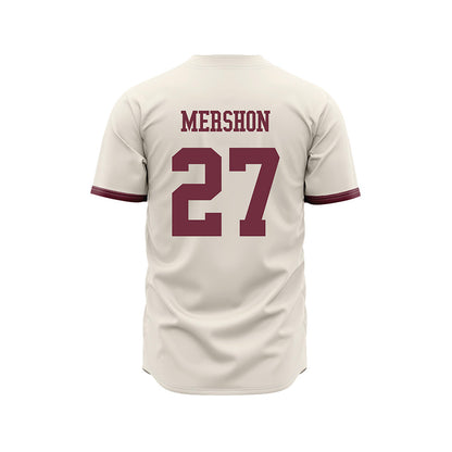 Mississippi State - NCAA Baseball : Peter Mershon - Cream Jersey-1