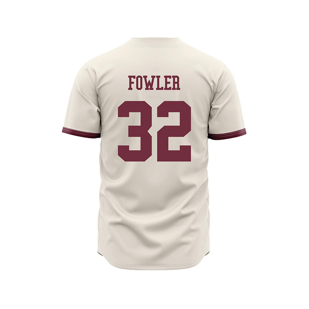 Mississippi State - NCAA Baseball : Peyton Fowler - Cream Jersey-1