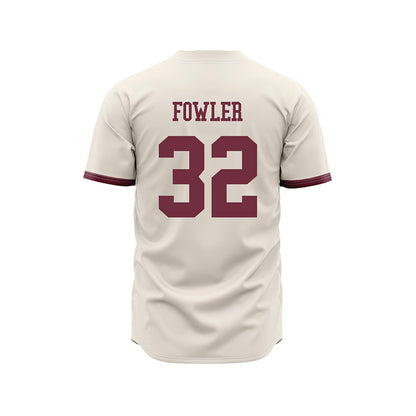 Mississippi State - NCAA Baseball : Peyton Fowler - Cream Jersey-1