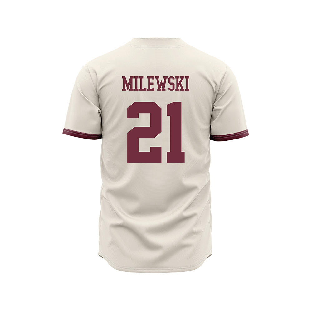 Mississippi State - NCAA Baseball : Kevin Milewski - Cream Jersey-1