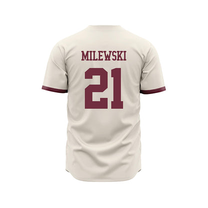 Mississippi State - NCAA Baseball : Kevin Milewski - Cream Jersey-1