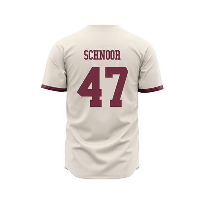 Mississippi State - NCAA Baseball : JT Schnoor - Cream Jersey-1