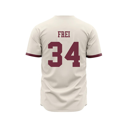 Mississippi State - NCAA Baseball : Gehrig Frei - Cream Jersey-1