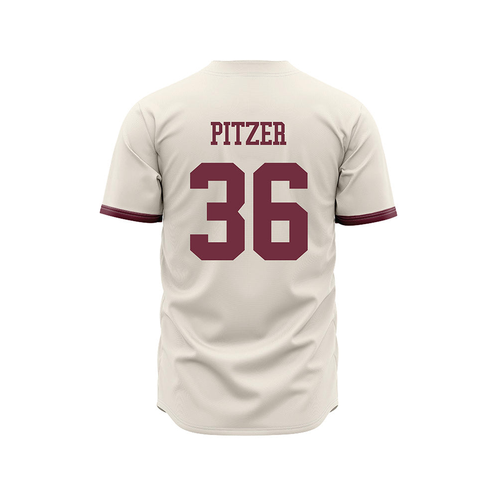 Mississippi State - NCAA Baseball : Tyler Pitzer - Cream Jersey-1