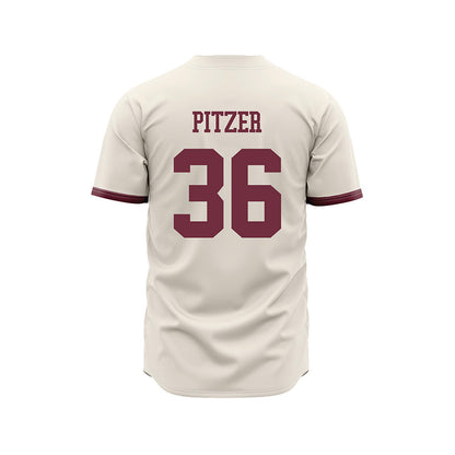Mississippi State - NCAA Baseball : Tyler Pitzer - Cream Jersey-1