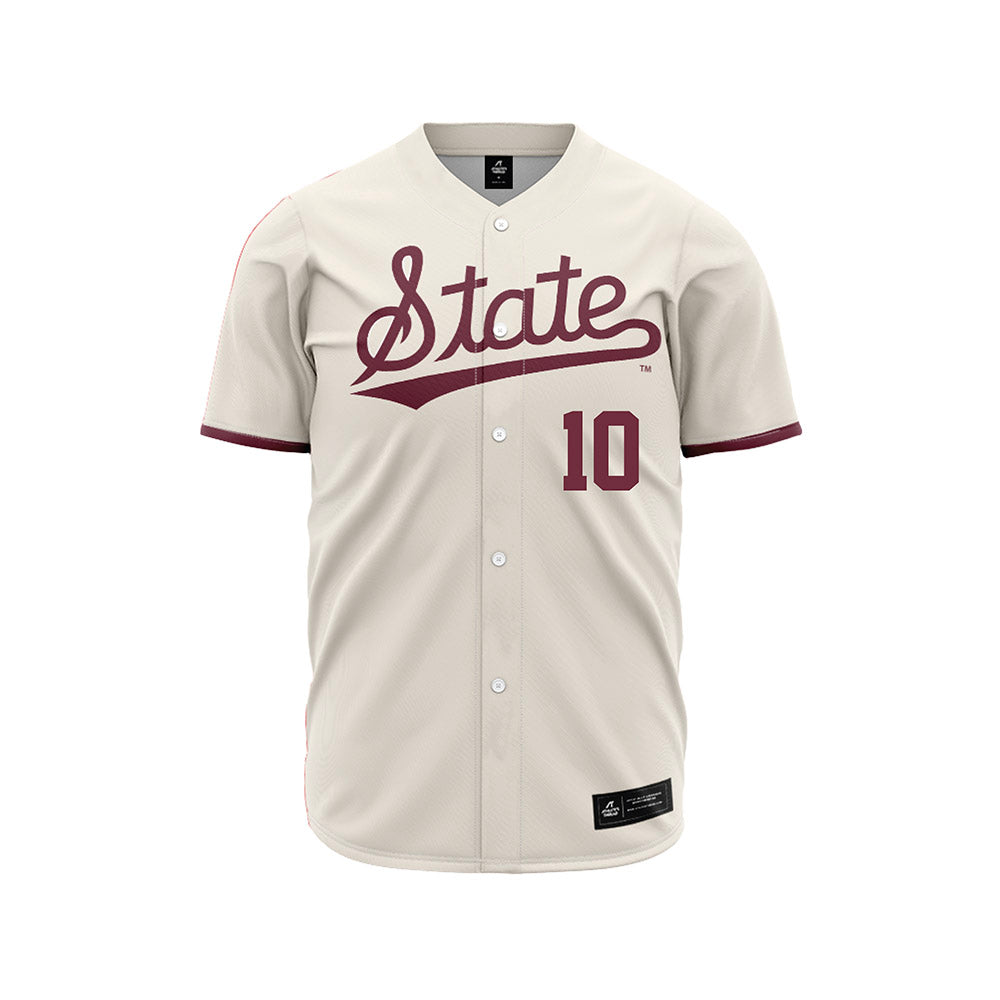 Mississippi State - NCAA Baseball : Drew Wyers - Cream Jersey-0