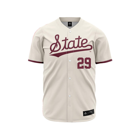Mississippi State - NCAA Baseball : Maddox Webb - Cream Jersey-0