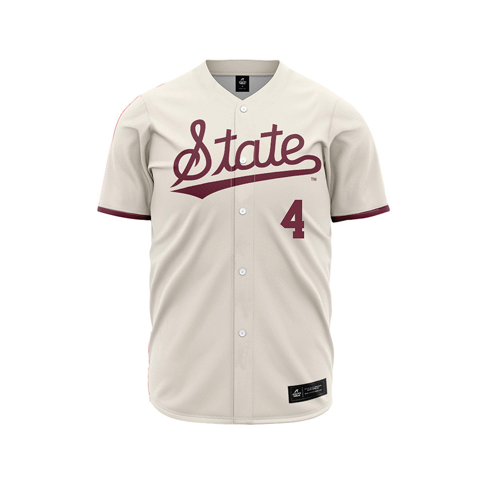 Mississippi State - NCAA Baseball : Tomas Valincius - Cream Jersey-0