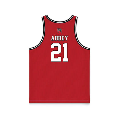 Utah - NCAA Men's Basketball : Obomate Abbey - Red Basketball Jersey-1