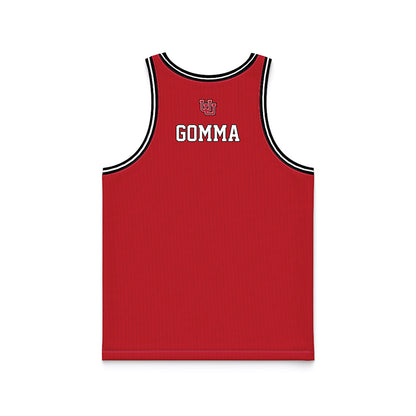 Utah - NCAA Men's Basketball : Malek Gomma - Red Basketball Jersey-1