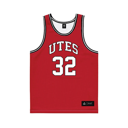 Utah - NCAA Men's Basketball : James Okonkwo - Red Basketball Jersey-0