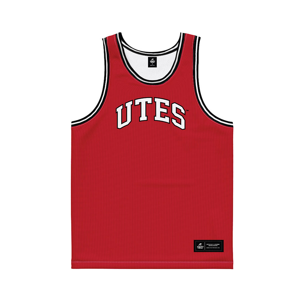 Utah - NCAA Men's Basketball : Malek Gomma - Red Basketball Jersey-0