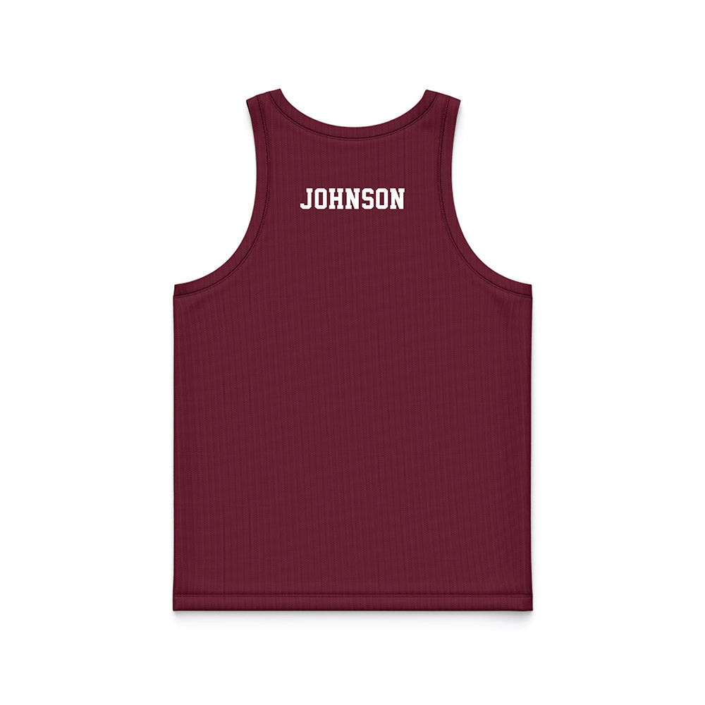 Mississippi State - NCAA Men's Basketball : Rj Johnson - Maroon Basketball Jersey-1
