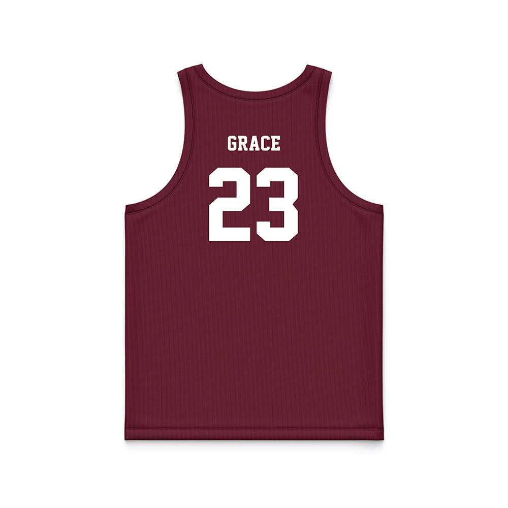 Mississippi State - NCAA Men's Basketball : King Grace - Maroon Basketball Jersey-1