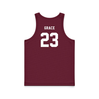 Mississippi State - NCAA Men's Basketball : King Grace - Maroon Basketball Jersey-1