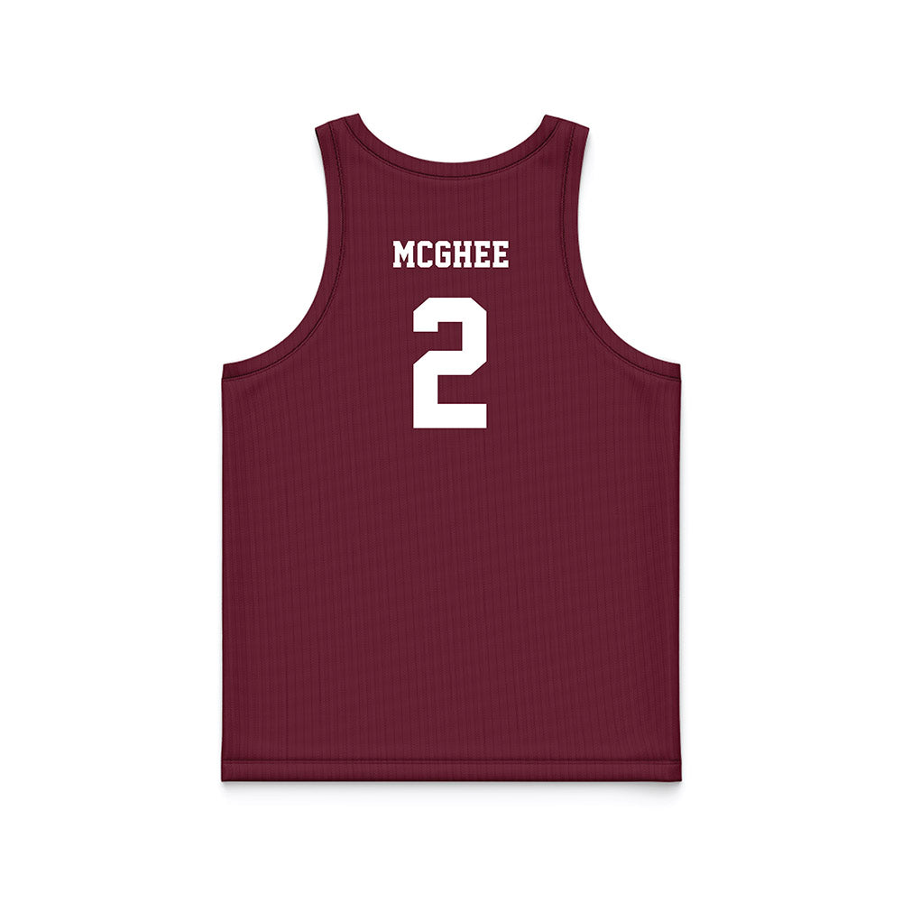 Mississippi State - NCAA Men's Basketball : Jaborri Mcghee - Maroon Basketball Jersey-1