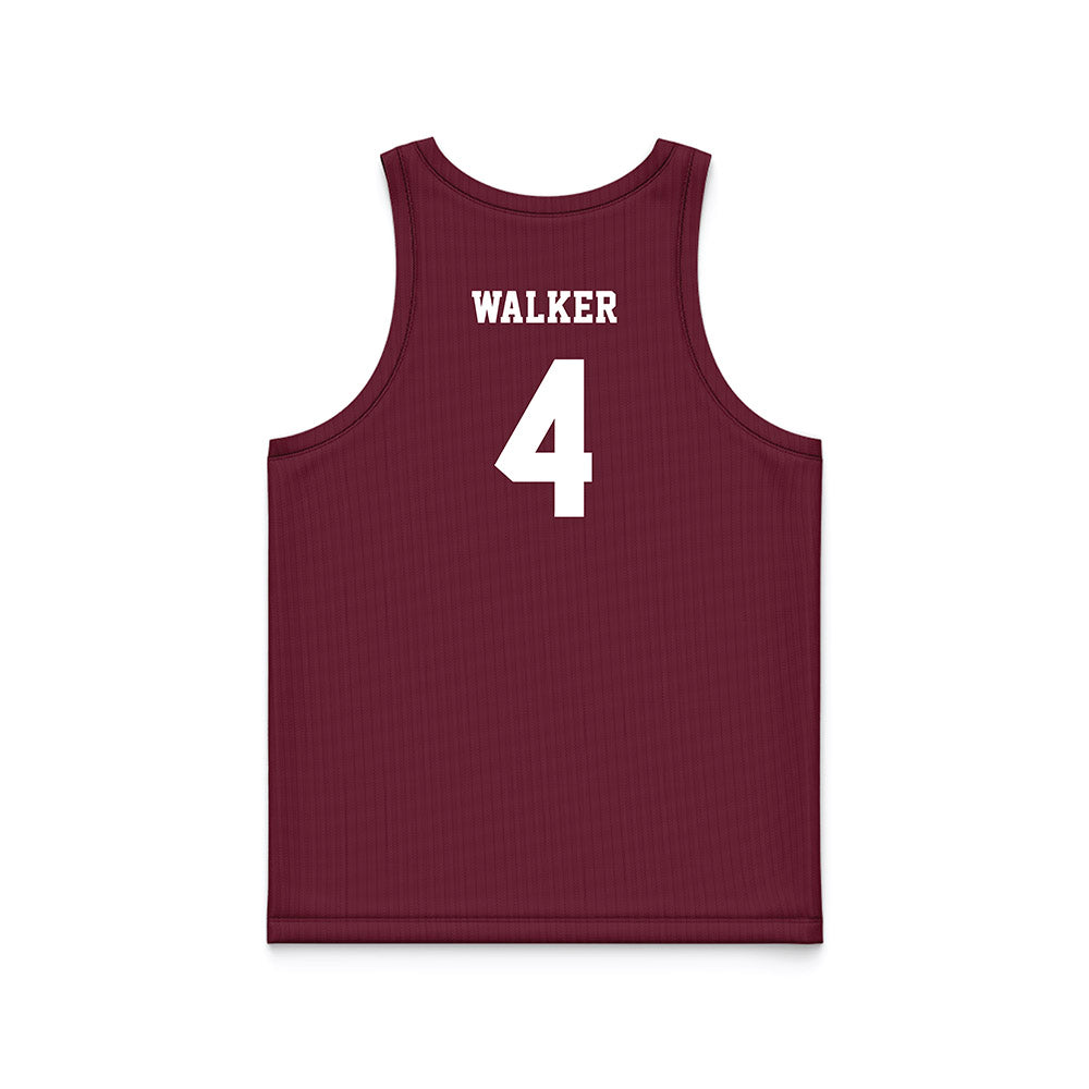 Mississippi State - NCAA Men's Basketball : Brandon Walker - Maroon Basketball Jersey-1