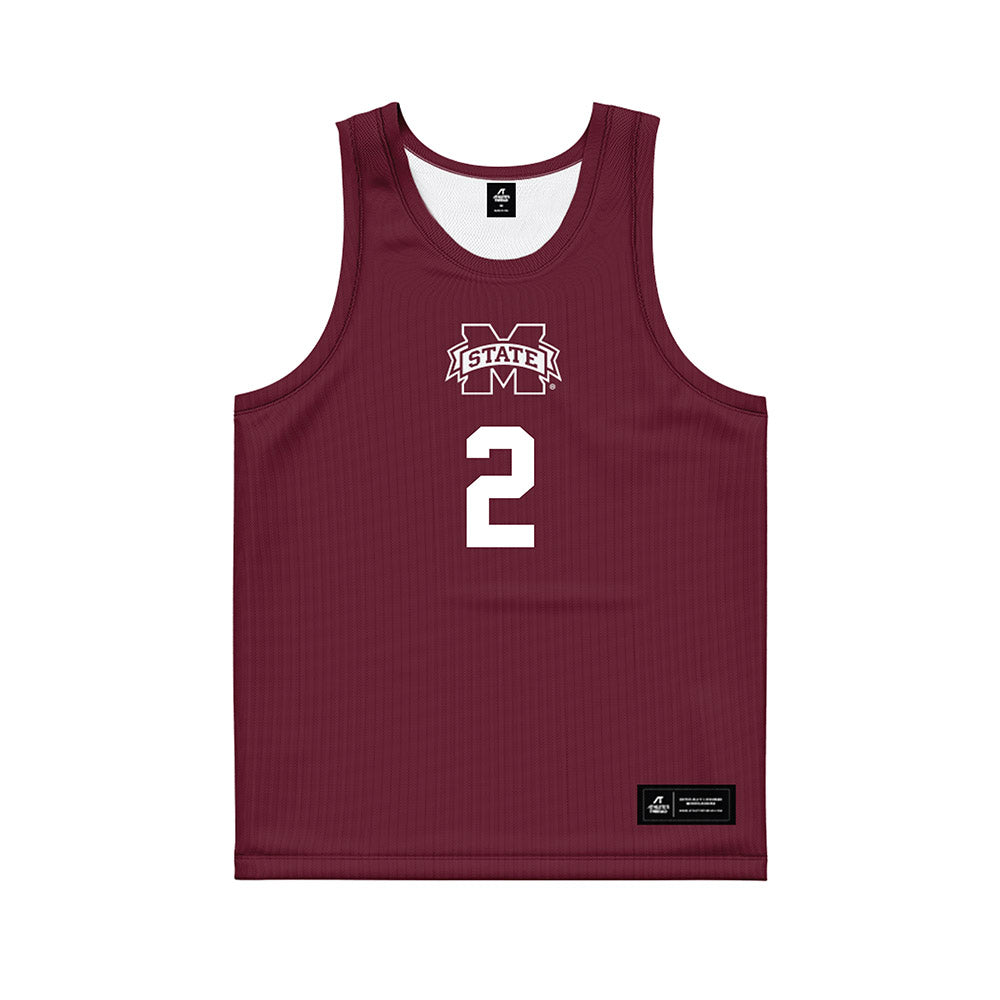 Mississippi State - NCAA Men's Basketball : Jaborri Mcghee - Maroon Basketball Jersey-0