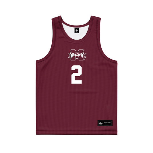 Mississippi State - NCAA Men's Basketball : Jaborri Mcghee - Maroon Basketball Jersey-0