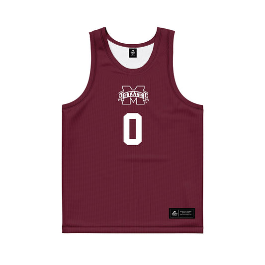 Mississippi State - NCAA Men's Basketball : Jamarion Davis-Fleming - Maroon Basketball Jersey-0