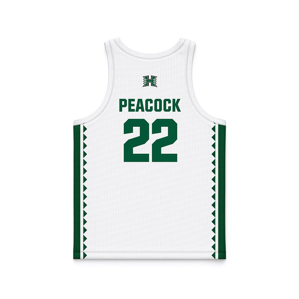 Hawaii - NCAA Women's Basketball : Jade Peacock - White Basketball Jersey-1