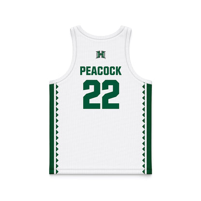 Hawaii - NCAA Women's Basketball : Jade Peacock - White Basketball Jersey-1