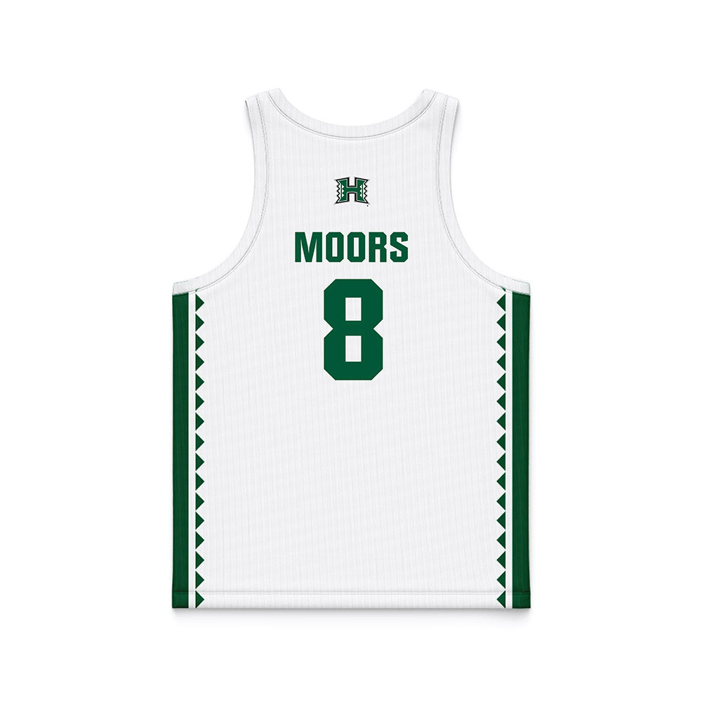 Hawaii - NCAA Women's Basketball : Rebecca Moors - White Basketball Jersey-1