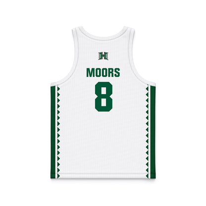 Hawaii - NCAA Women's Basketball : Rebecca Moors - White Basketball Jersey-1
